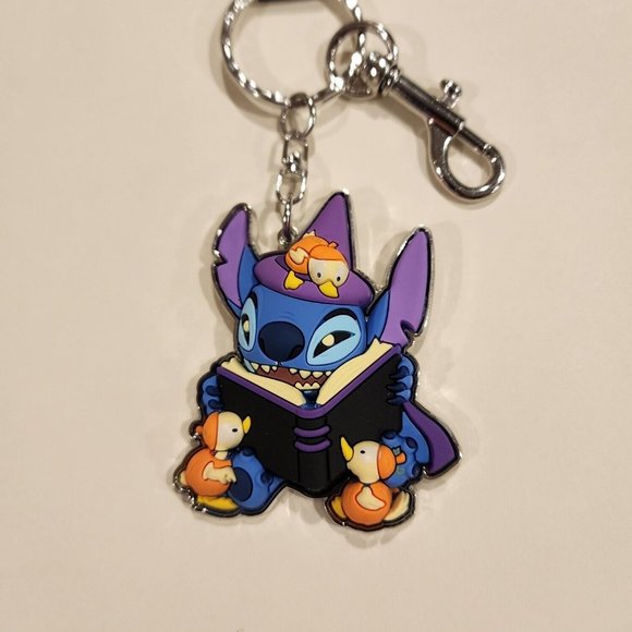 Loungefly Disney Lilo and Stitch Witch Story Time Ducklings Halloween Keychain - Picture 9 of 16